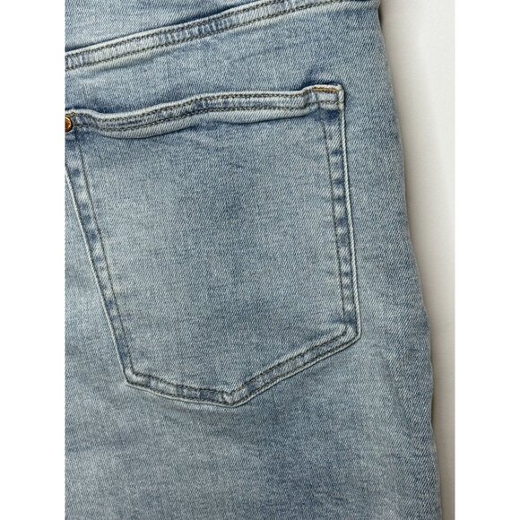 H and M Shorts Mens Denim Jean Short Slim Fit Sz 36 Jorts Cuff Stretch Light - Picture 9 of 15